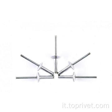 Rivetti ciechi in alluminio/acciaio da 5,0 mm con flangia grande 16 mm